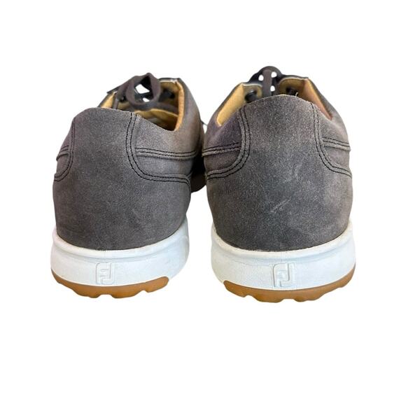 FootJoy Men's Size 11 Gray Suede Spikeless Golf Sneakers Lace Up - Picture 7 of 10